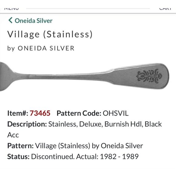 Oneida Silver Village Stainless 4 Salad Forks Vintage 1982-1989 Burnish Handle B - Picture 2 of 5